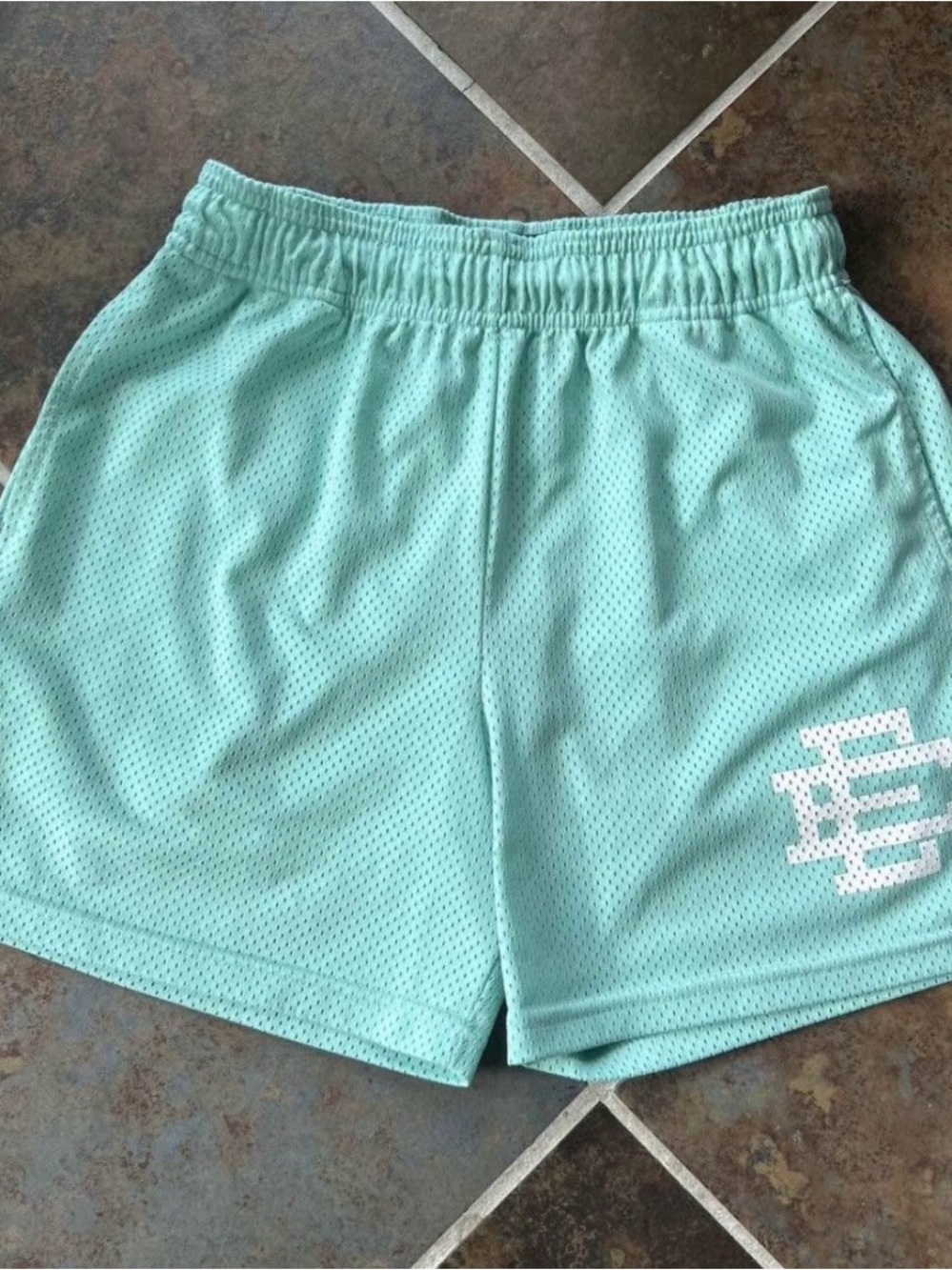 Eric Emanuel Mint Green Mesh Athletic Shorts